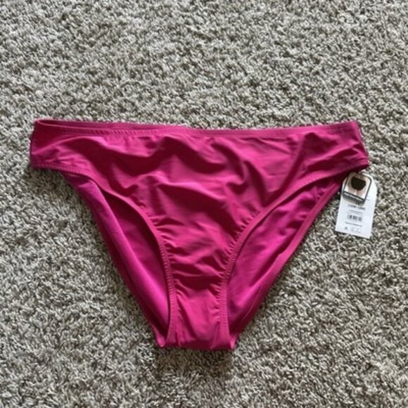 Time And Tru Women’s High Waist Bikini Bottom Fuchsia Supreme Plus Size 1X - Picture 1 of 6